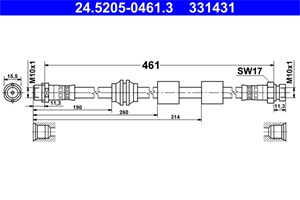 Jarruletku, Etuakseli, ford galaxy i, galaxy mk van i, seat alhambra, alhambra van, vw sharan, sharan van, 1109024, 1121359, 1304007, 7M