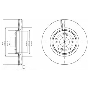 Jarrulevy, honda accord viii, accord kombi viii, 45251- TL1-G01, 45251-TL1-G00