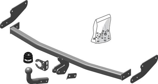 Vetokoukku BRINK 554000 Renault Twingo '07- 14