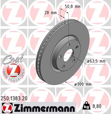 Jarrulevy ZIMMERMANN 250.1383.20