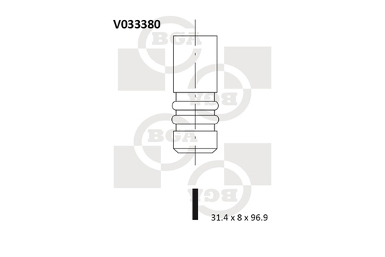 Pakoventtiili BGA V033380