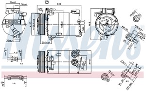 Kompressori, ilmastointilaite, ford,land rover,volvo, 1683959, 1707371, 1766983, 1791013, 1858673, 36001080, 36002855, 36002941, 3601244