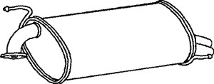 Takaäänenvaimentaja, Takana, honda accord vi, accord hatchback vi, 18030-S1AE01, 18030-S1AE02