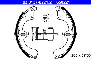 Jarrukenkäsarja, Taka-akseli, toyota, 04495-12110, 04495-12111, 04495-12171