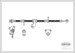 Jarruletku, Etuakseli, oikea, Oikea, Vasen, honda,mg,rover, 46410ST3E01, 46410ST3E02, GBH90280, SHB100560