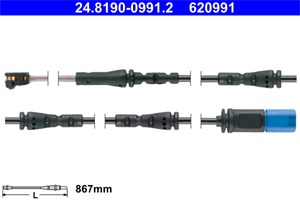 Kulumisenilmaisin, jarrupala, Taka-akseli, bmw 5 [g30, f90], 5 touring [g31], 5 touring van [g31], 6 gran turismo [g32], 34 21 6 861 809