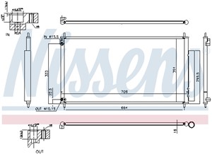 Kondensaattori, ilmastointilaite, honda civic ix, civic tourer ix, 80110TS4T01