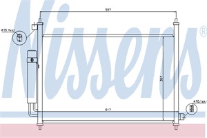 Kondensaattori, ilmastointilaite, honda fr-v, 80110-SJH-E01, 80110SJHE02