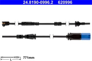 Kulumisenilmaisin, jarrupala, Etuakseli, bmw ix3 [g08], x3 [g01, f97], x3 van [g01], x4 [g02, f98], 34 35 6 870 351