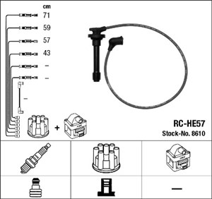Sytytysjohtosarja, honda,rover, 32700-PT0-000, 32701-PT0-000, 32702-PT0-000, 32703-PT0-000, 32704-PT0-000, 5-8600-0666-0, GHT274