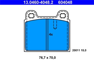 Jarrupalasarja, levyjarru, Etuakseli, opel,porsche,vauxhall, 16 05 431, 16 05 433, 16 05 516, 16 05 533, 16 05 718, 16 05 722, 90017982,