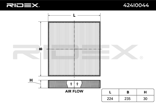 RIDEX Raitisilmasuodatin HONDA,GREAT WALL 424I0044 80292SDGW01,80292SWA003,8100235XKZ16A Sisäilmansuodatin,Suodatin, Sisäilma 8100407XKY00A