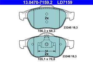 Jarrupalasarja, levyjarru, Etuakseli, renault espace iv, laguna ii, laguna grandtour ii, vel satis, 41 06 077 16R, 77 01 206 747, 77 01