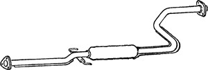 Keskiäänenvaimentaja, Keskellä, honda civic hatchback iv, civic sedan iv, 18220-SH3A14, 18220-SH3A15, 18220-SH3A16, 18220-SH4A22