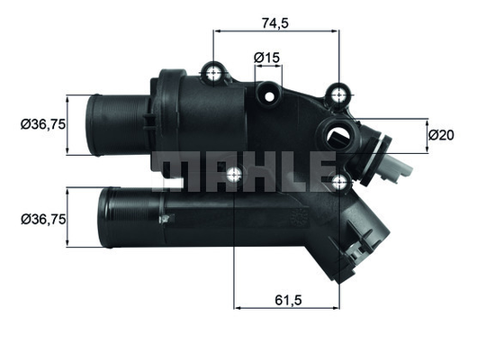 Termostaatti, jäähdytysneste MAHLE ORIGINAL TH 46 83