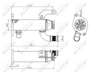 Jäähdytin,pakokaasukierrätys, citroën,ford,peugeot,volvo, 1208307, 1233381, 1606666, 161835, 19 005 212 156 300, 19 005 212, 19005212, 1