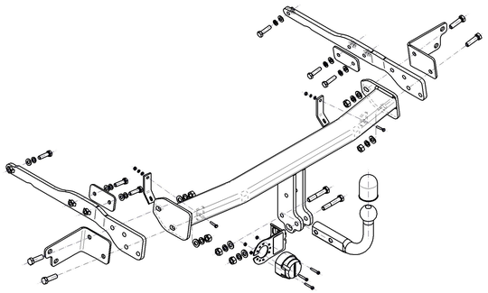 Vetokoukku STEINHOF STF-203 Ford Galaxy, S-Max '15-
