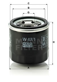 Öljynsuodatin, honda,subaru,renault,infiniti,mitsubishi,kia,nissan,mazda,hyundai,ford, 0 B631 14 302, 0222-14300, 0222-23420-A, 0259-143