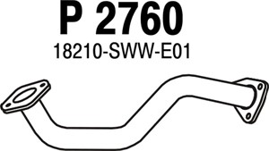 Pakoputki, Edessä, honda cr-v iii, 18210-SWW-E01