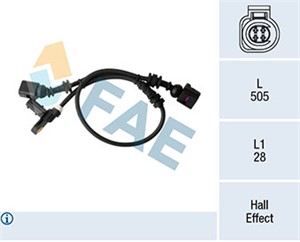 Tunnistin, kiertonopeus, Etuakseli, ford galaxy i, seat alhambra, vw sharan, 1207332, 13001685, 2M21-2B372-EA, 7M3 927 807 N