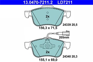 Jarrupalasarja, levyjarru, Etuakseli, alfa romeo 159, 159 sportwagon, brera, spider, 77363599, 77364587