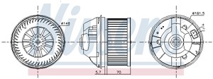 Sisätilapuhallin, Edessä, ford, 1253201, 1326642, 1362640, 3M5H18456AB, 3M5H18456AC, 3M5H18456AD