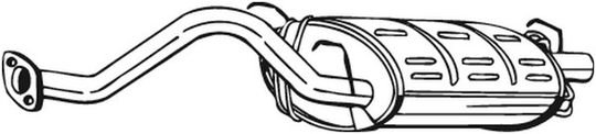 Takaäänenvaimentaja, honda civic fastback vi, civic hatchback vi, 18030ST3E40, 18307ST3E40, 18307ST3E60