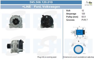 Laturi, ford galaxy i, 021903025G, 1012455, 95VW10300KA, 95VW10300KB