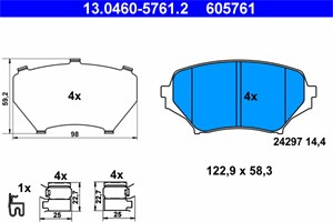 Jarrupalasarja, levyjarru, Etuakseli, mazda mx-5 iii, NFY7-33-23Z, NFY7-33-23ZA