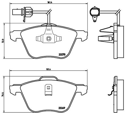 Jarrupalasarja, levyjarru BREMBO P 85 061