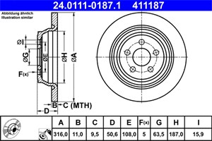Jarrulevy, Taka-akseli, ford galaxy iii, galaxy mk van iii, s-max, ford usa edge, 2019881, 5310798, E1GC-2A315-CB, E1GC-2A315-CC