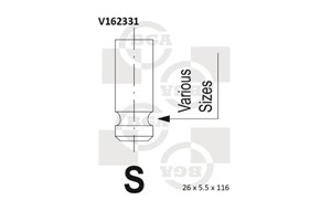 Pakoventtiili, honda,rover, 14721-P08-000, 14721-P20-000, LGH101330