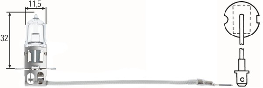 Päävalonheittimen polttimot HELLA 8GH 002 090-153