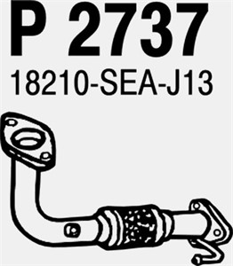 Pakoputki, Edessä, honda accord vii, accord tourer vii, 18210-SEA000