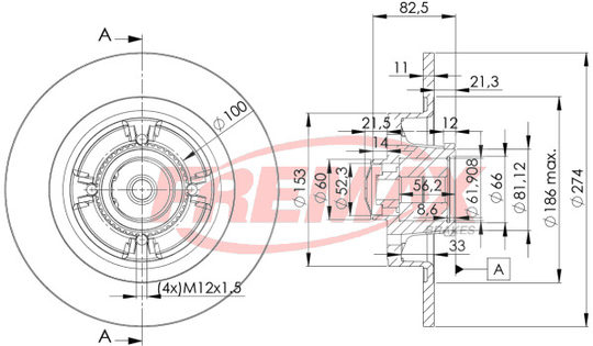 Jarrulevy FREMAX BD-1181