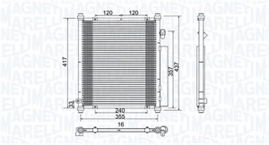 Kondensaattori, ilmastointilaite, honda jazz ii, 80110SAA003, 80110-SAA-003, 80110SAA305, 80110SAAJ01
