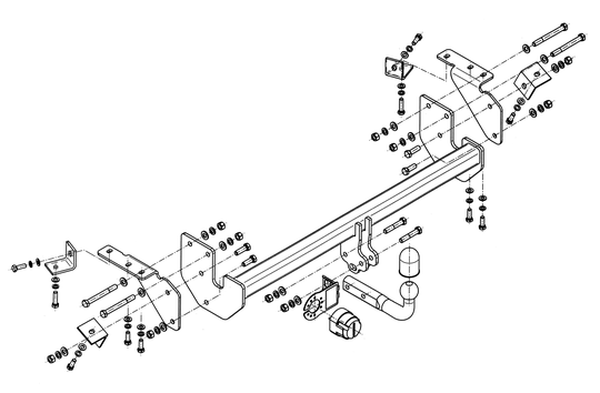 Vetokoukku STEINHOF STM-302 Mitsubishi ASX '10-