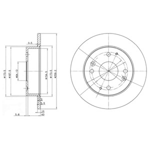 Jarrulevy, Taka-akseli, honda,rover, 42510- SMA-950, 42510-SM4-950, 42510-SN7-000, 42510-SV4-A00, 42510SV4J00, GBD90835