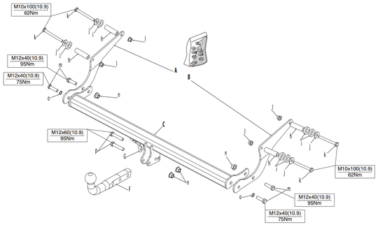 Vetokoukku BRINK 589900 Renault Captur '13-