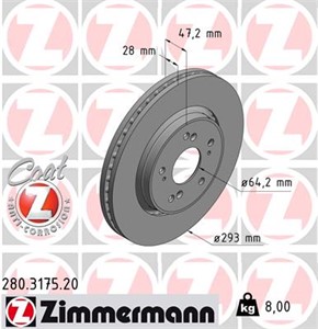Jarrulevy, Etuakseli, honda cr-v iii, cr-v iv, 45251-SWA-A20, 45251-SWE-000, 45251-SWW-G01, 45251-T1E-G00, 45251-T1E-G01