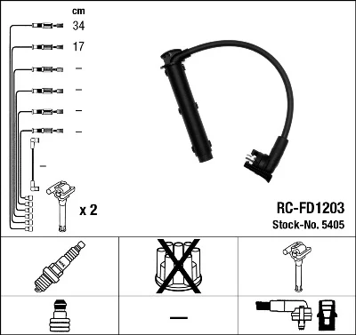 Sytytysjohtosarja NGK 5405