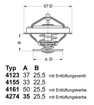 Termostaatti, jäähdytysneste WAHLER 4123.80D