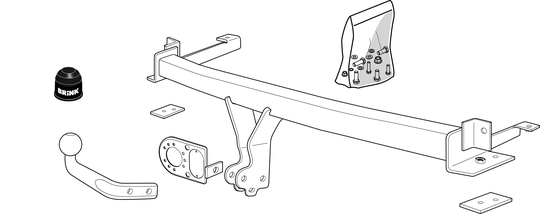 Vetokoukku BRINK 381600 Honda Jazz '02-08