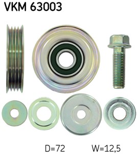 Ohjainrulla, moniurahihna, honda,rover,subaru, 38942-P2K-T01