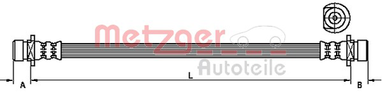 Jarruletku, Taka-akseli, vasen, honda jazz ii, 01468SAA000, 01468SAAG00