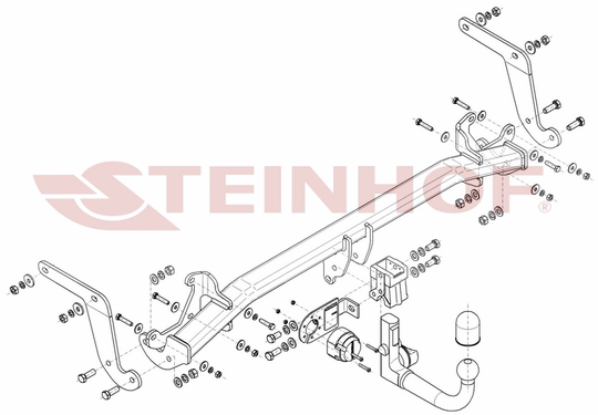 Vetokoukku STEINHOF STP-063 Peugeot 3008 '16-