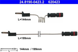 Kulumisenilmaisin, jarrupala, Taka-akseli, mercedes-benz sprinter 5-t flak/chassi [b905], sprinter tipp [b905], 669 540 07 17, 669 540 0