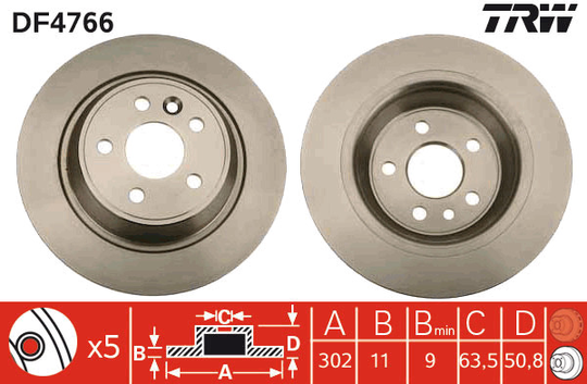 Jarrulevy TRW DF4766
