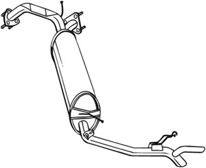 Takaäänenvaimentaja, honda civic hatchback viii, 18307SMJE02, 18307SMJE03