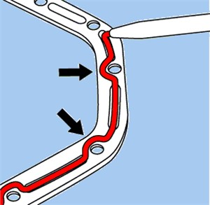 Tiiviste, öljypohja, Sisempi, Vaihteiston puoli, Alla, Yläpuolella, sopii monia malleja, 1 197 787, 93691-80030, 93691-80030-000, D 174
